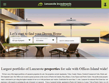Tablet Screenshot of lanzaroteinvestments.com